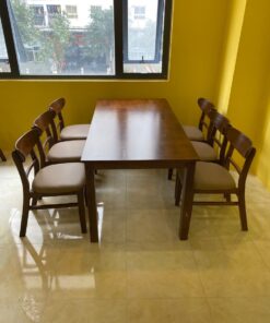 Bộ Bàn 6 Ghế Đệm Mango